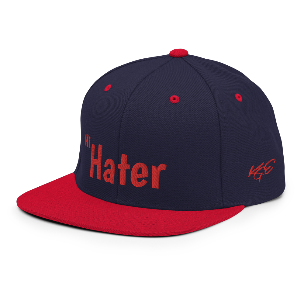 (New) Hi Hater - Red Embroidered Snapback