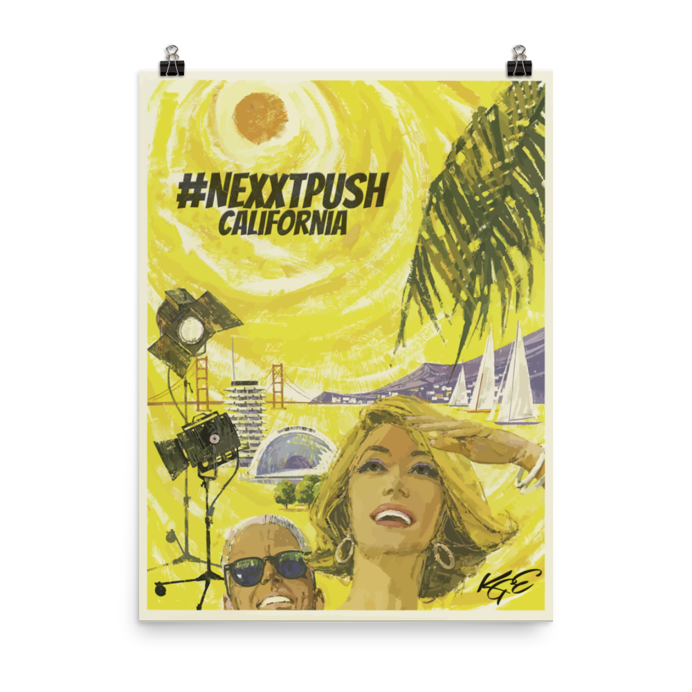 #Nextpush Vintage California Enhanced Matte Poster