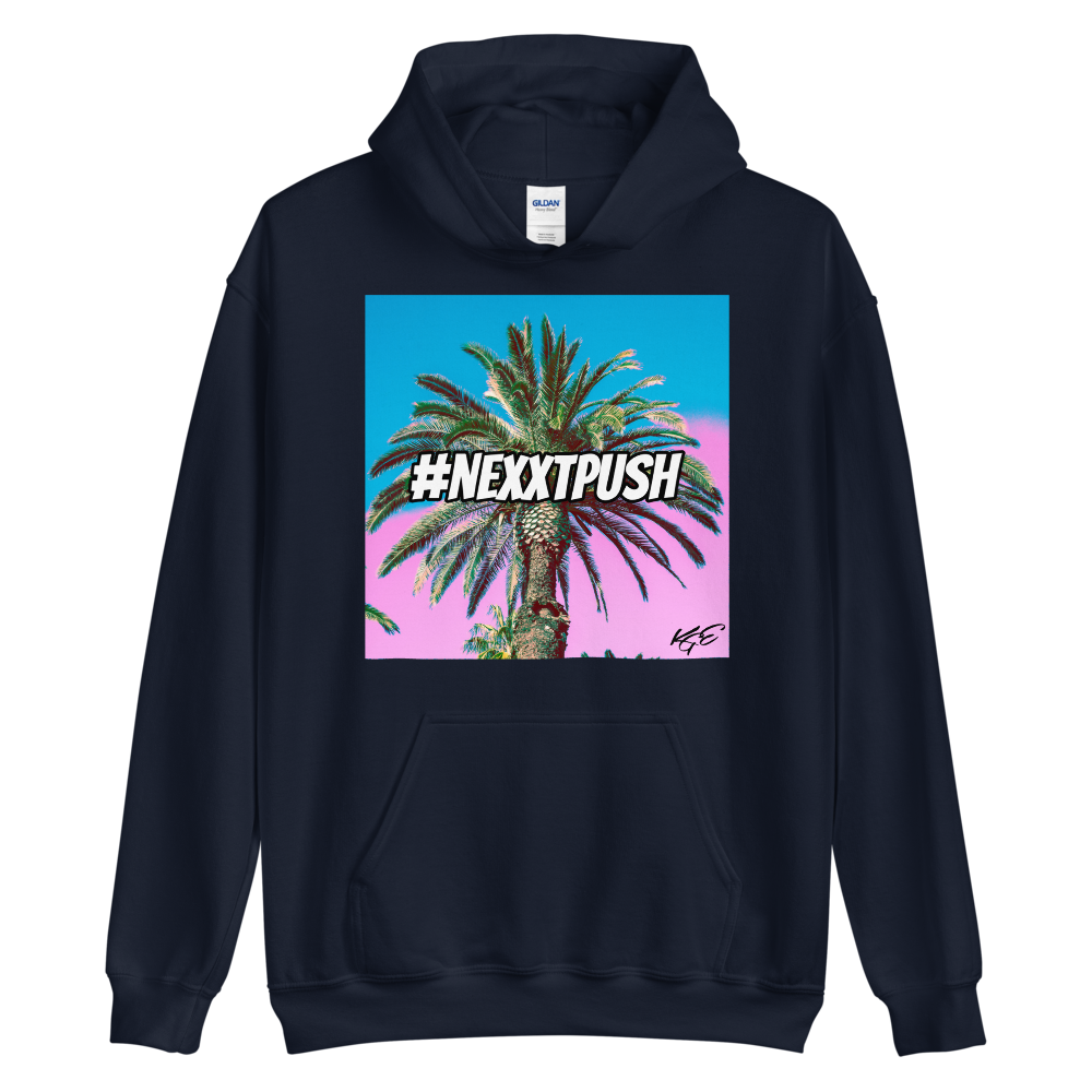 (BIG SIZE) #Nexxtpush Cotton Candy Palm Tree - Original Hoodie (Sizes 3XL - 5XL)