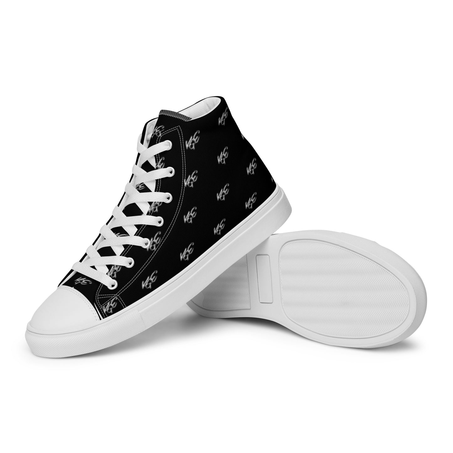 (New) KGE Unltd Black 24's Men’s high top canvas shoes