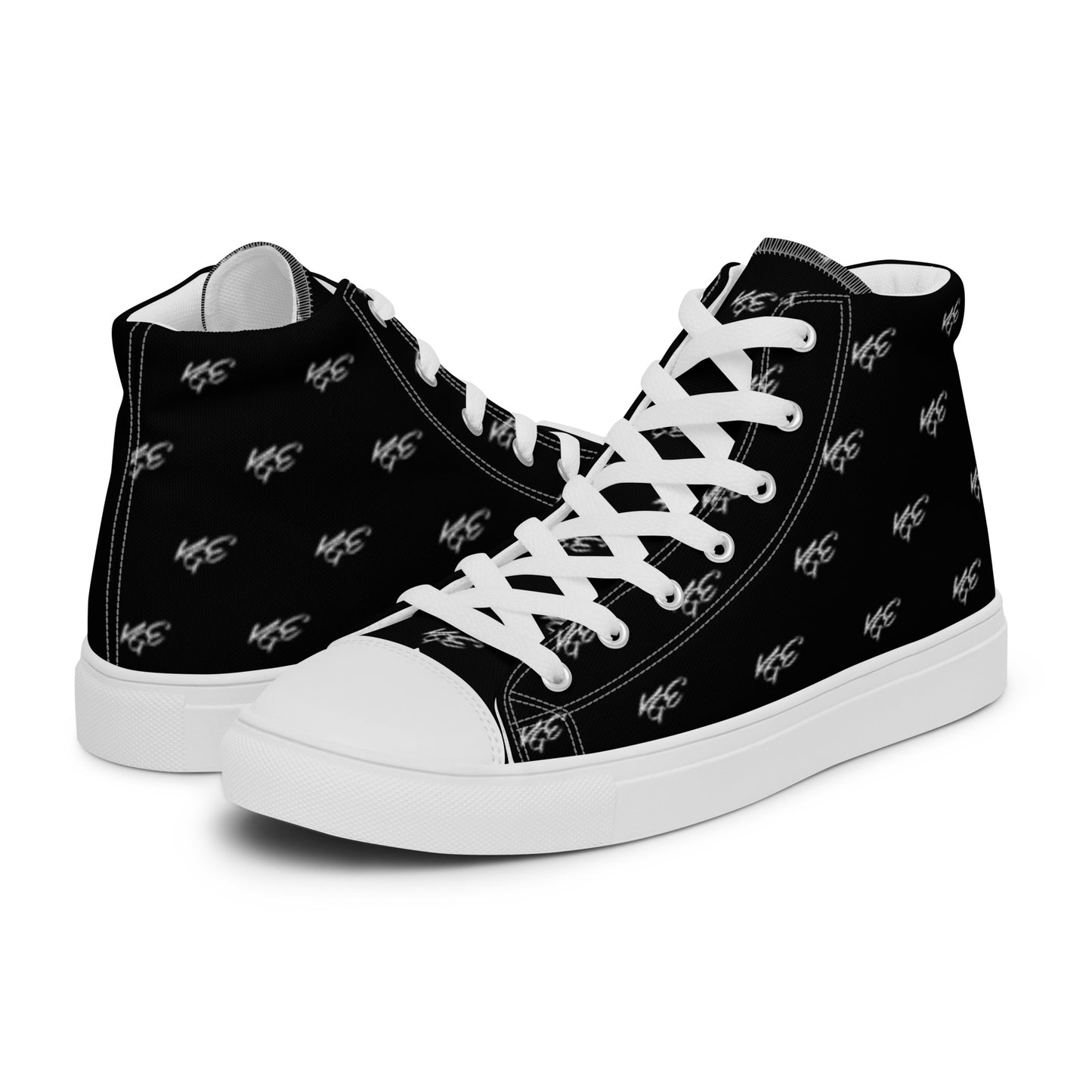 (New) KGE Unltd Black 24's Men’s high top canvas shoes