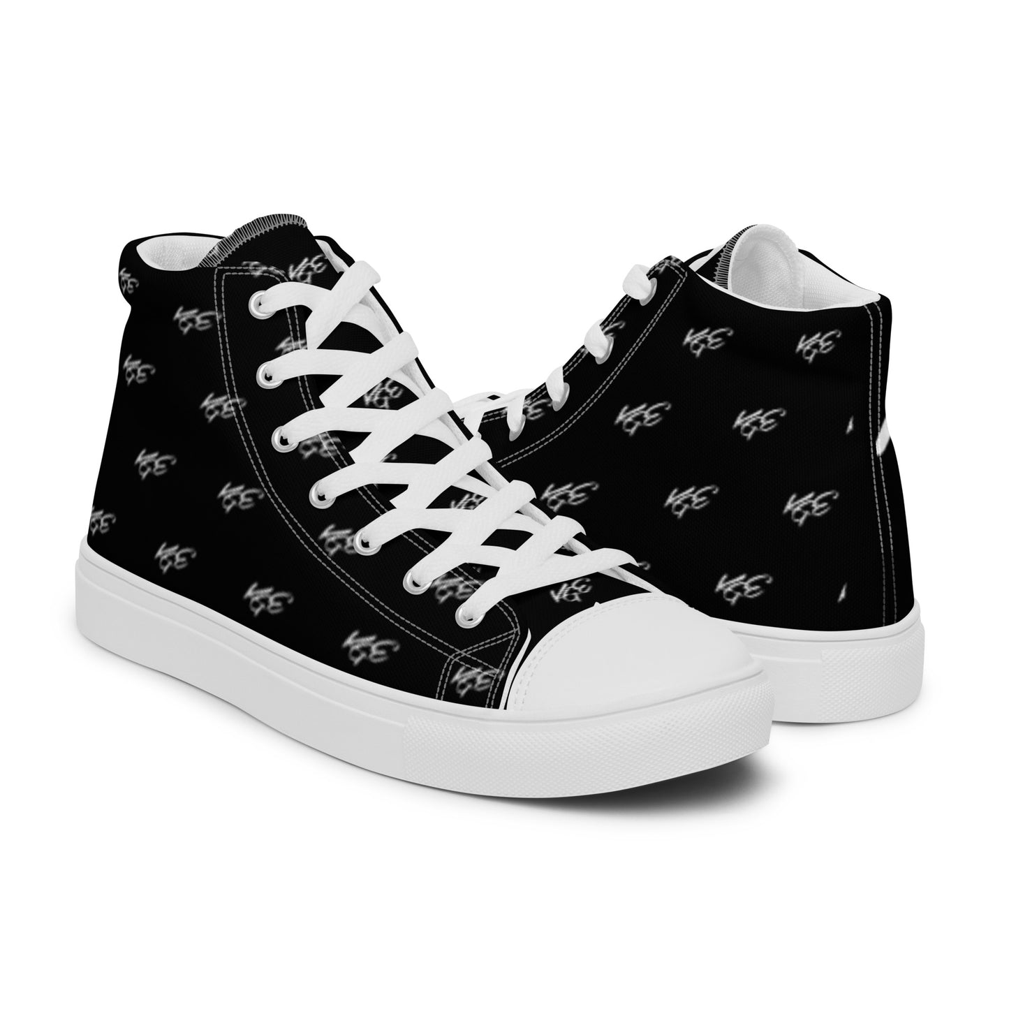 (New) KGE Unltd Black 24's Men’s high top canvas shoes