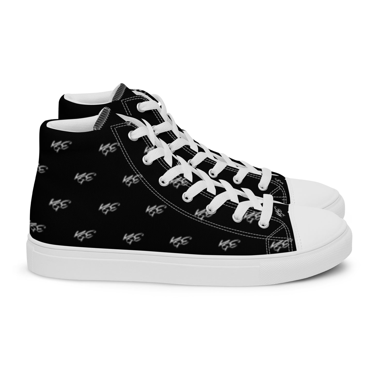 (New) KGE Unltd Black 24's Men’s high top canvas shoes