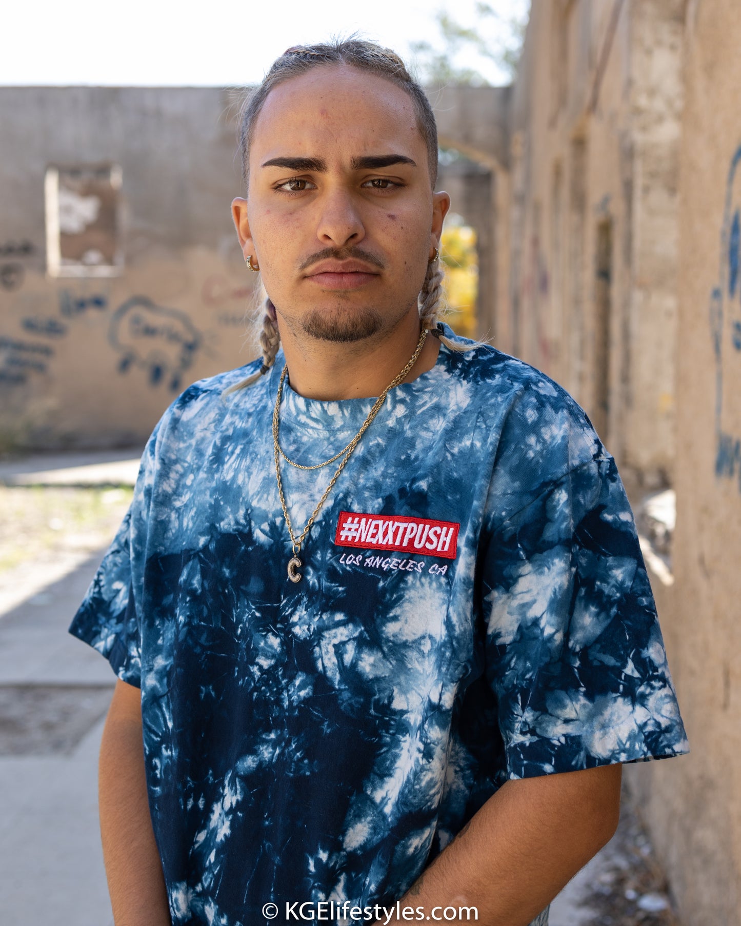 #Nexxtpush | Shaka Wear - Blue Sky Premium Oversized tie-dye t-shirt