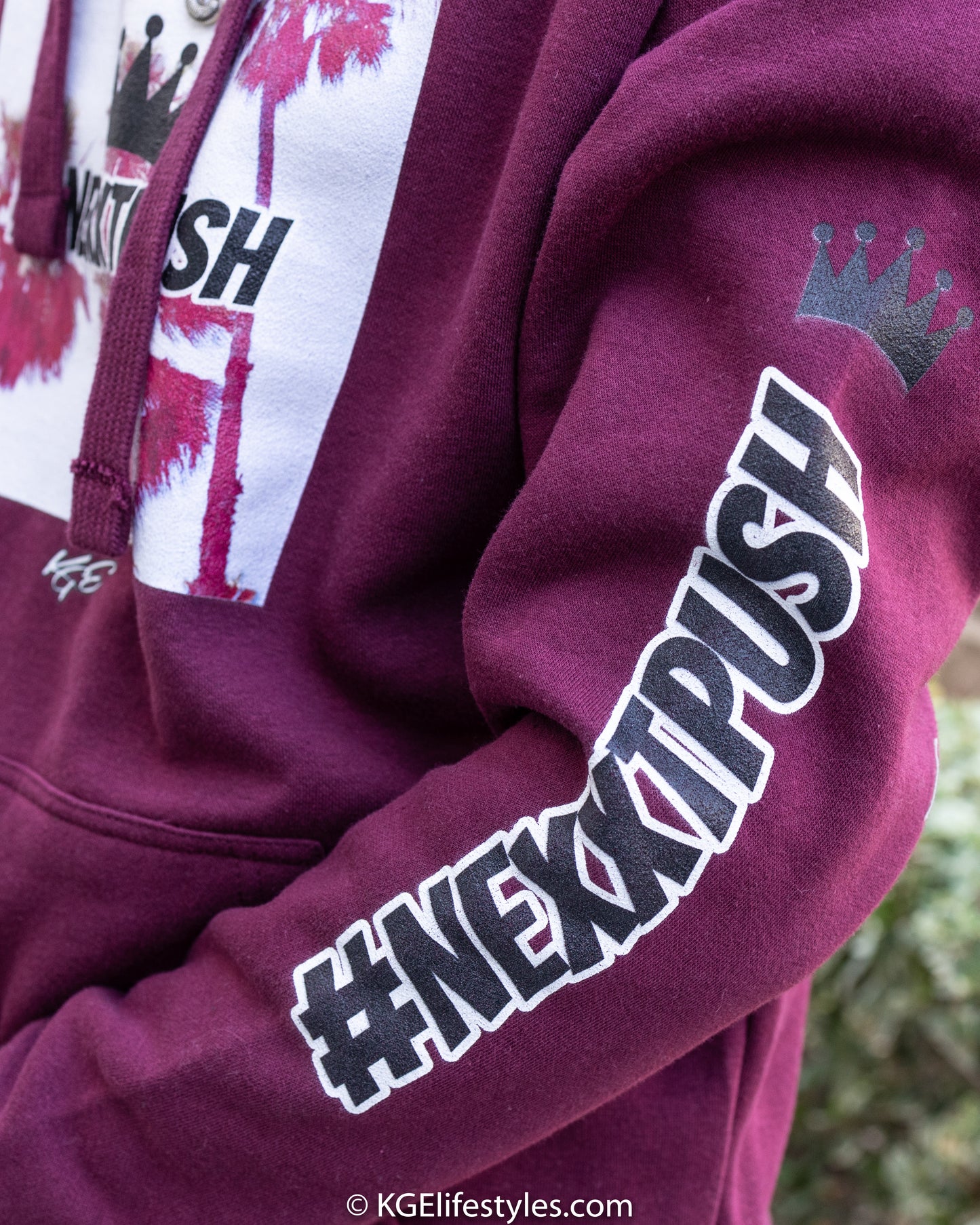 #Nexxtpush Pacific Crown Premium Maroon Hoodie