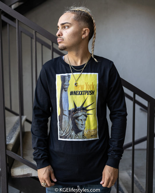 #Nextpush - Vintage New York | Soft-Fit Long Sleeve Tee
