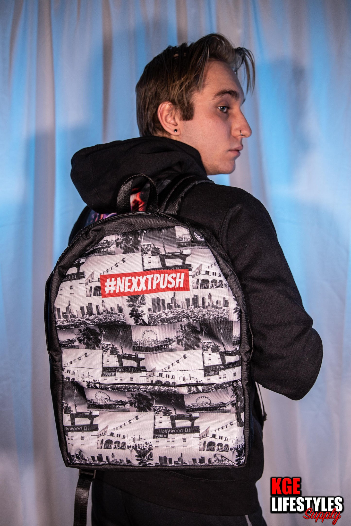 #NEXXTPUSH - Los Angeles Collage - Cut & Sew Backpack