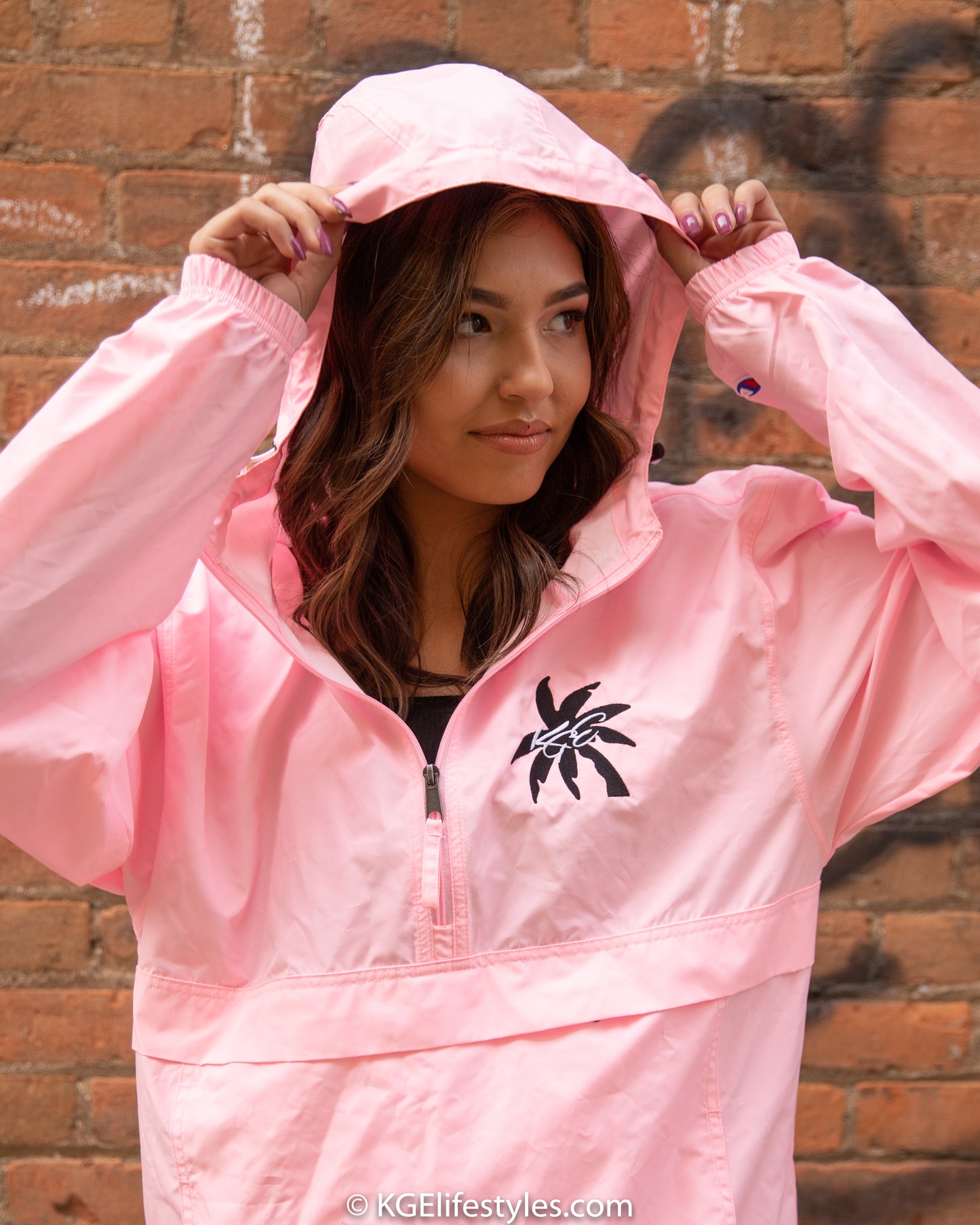 KGE Unlid Palm Paradise Embroidered Champion Packable Jacket