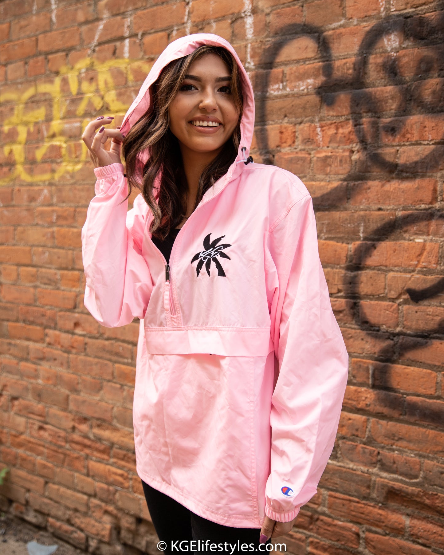 KGE Unlid Palm Paradise Embroidered Champion Packable Jacket