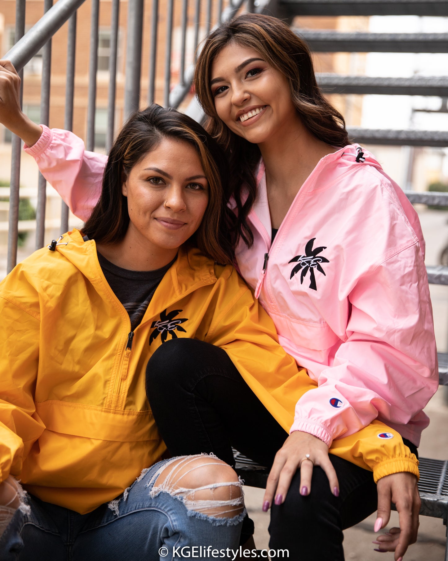 KGE Unlid Palm Paradise Embroidered Champion Packable Jacket