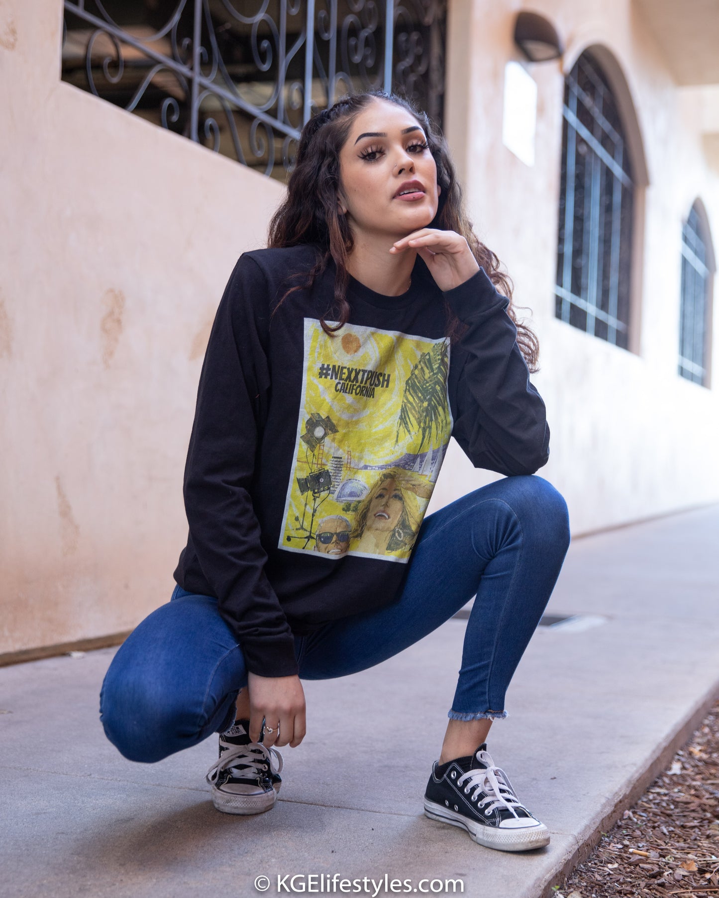 #Nextpush - Vintage California | Soft-Fit Long Sleeve Tee