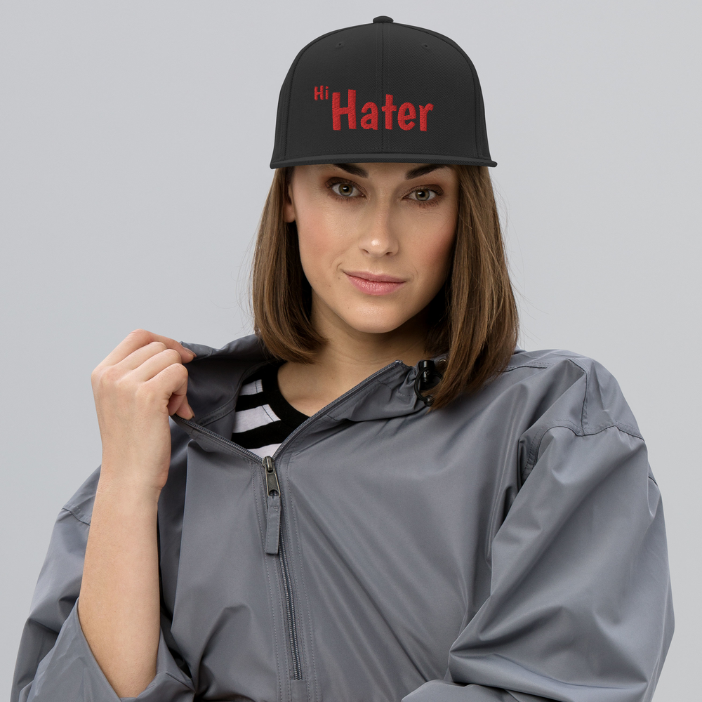 (New) Hi Hater - Red Embroidered Snapback