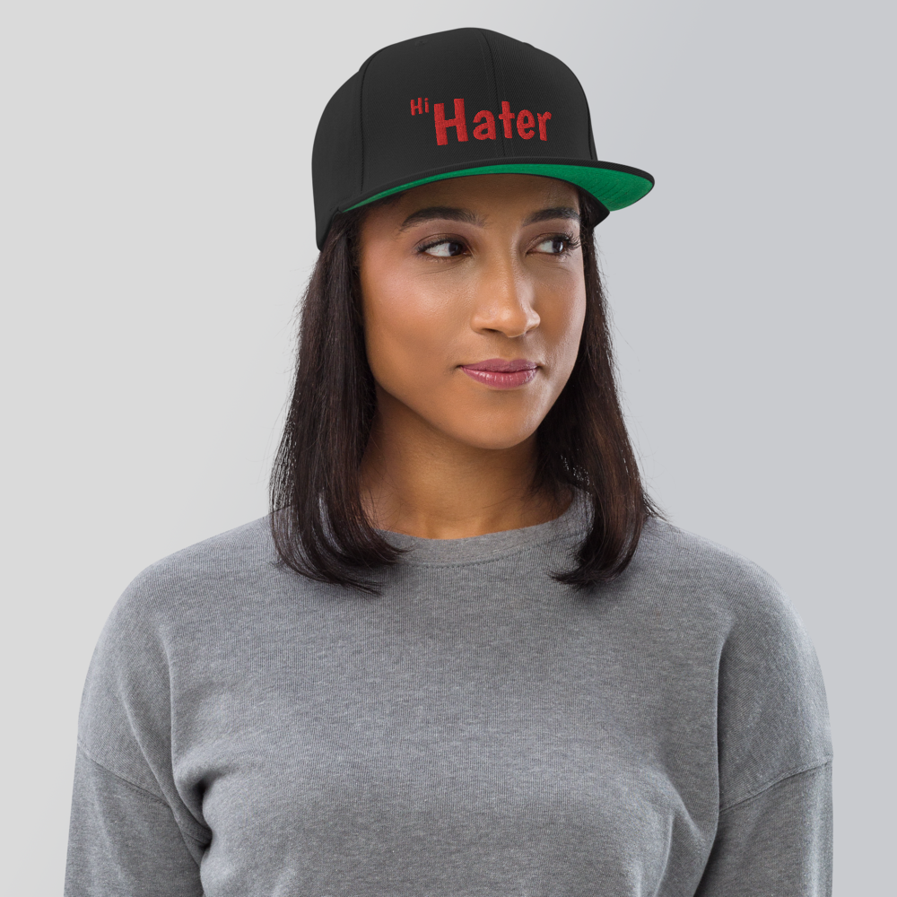 (New) Hi Hater - Red Embroidered Snapback
