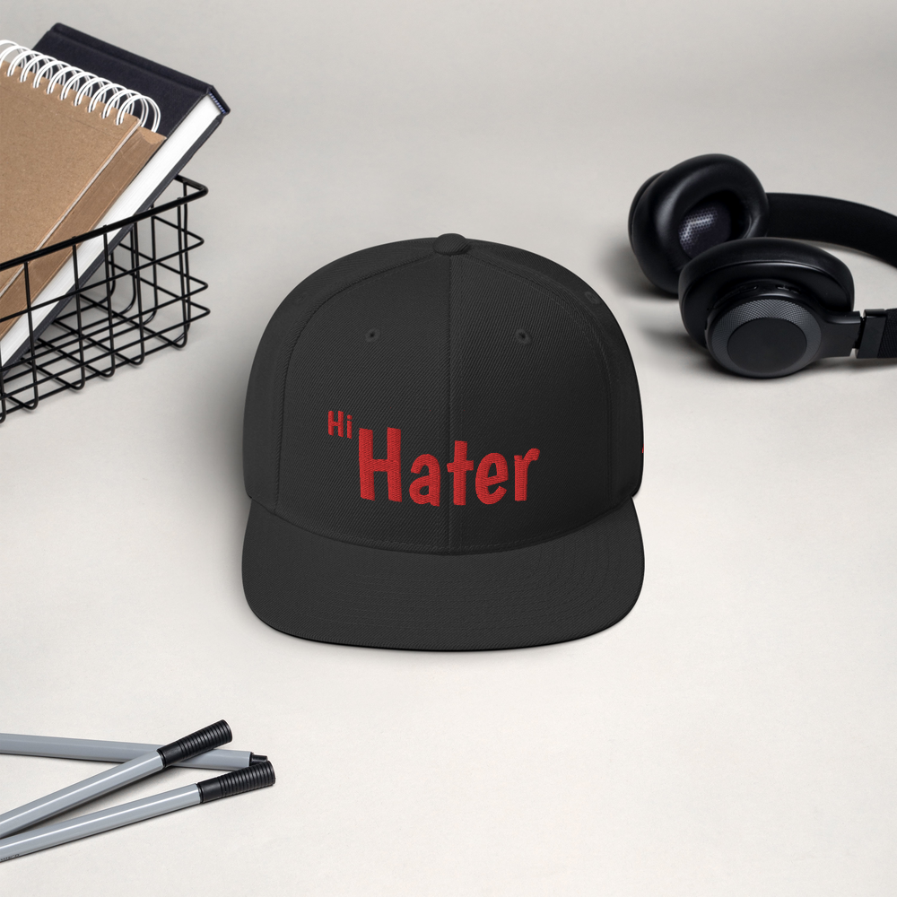 (New) Hi Hater - Red Embroidered Snapback