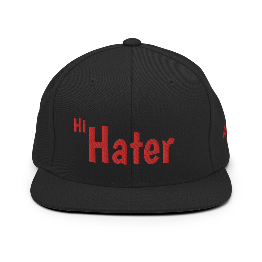 (New) Hi Hater - Red Embroidered Snapback