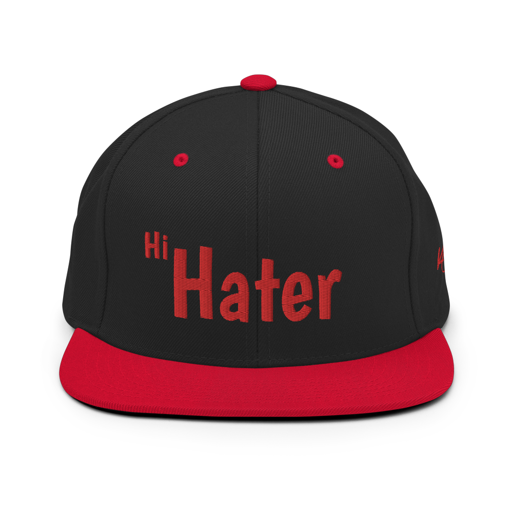(New) Hi Hater - Red Embroidered Snapback