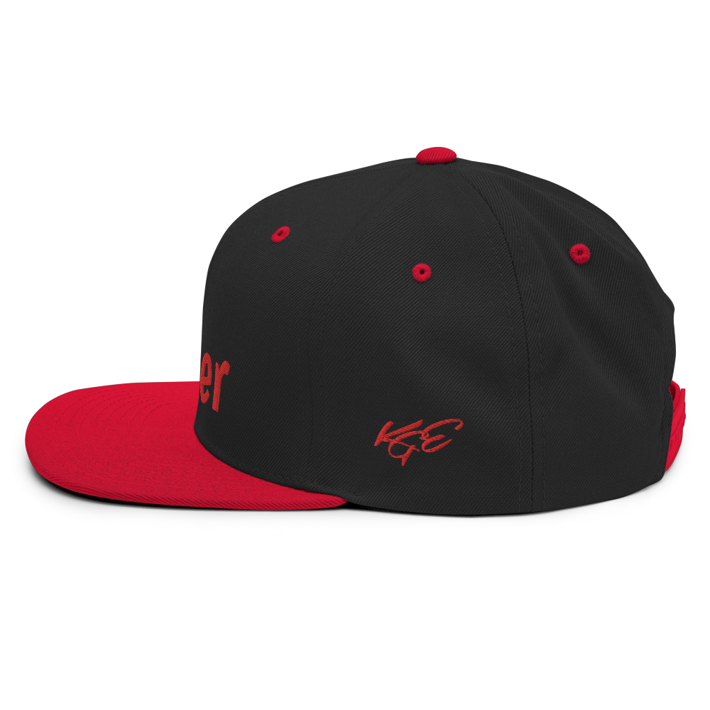 (New) Hi Hater - Red Embroidered Snapback