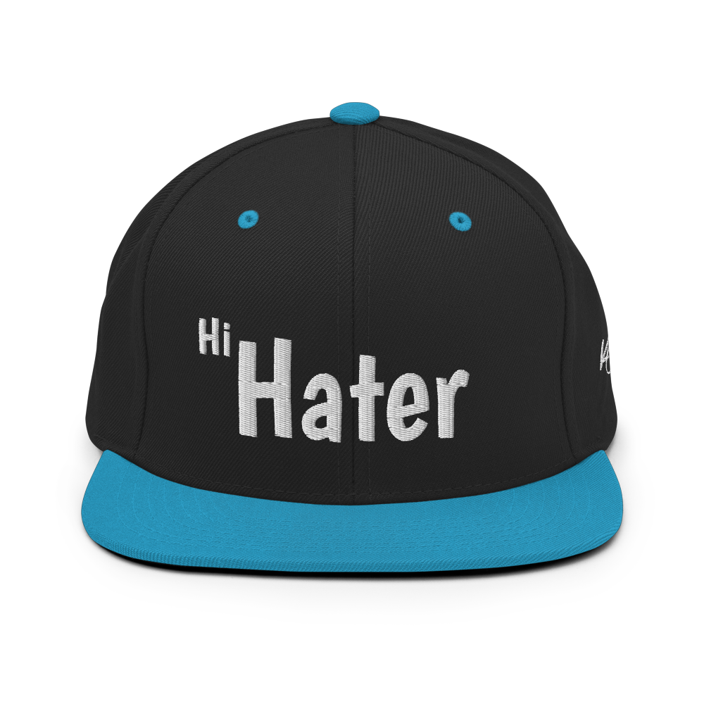 (New) Hi Hater - White Embroidered Snapback Hat