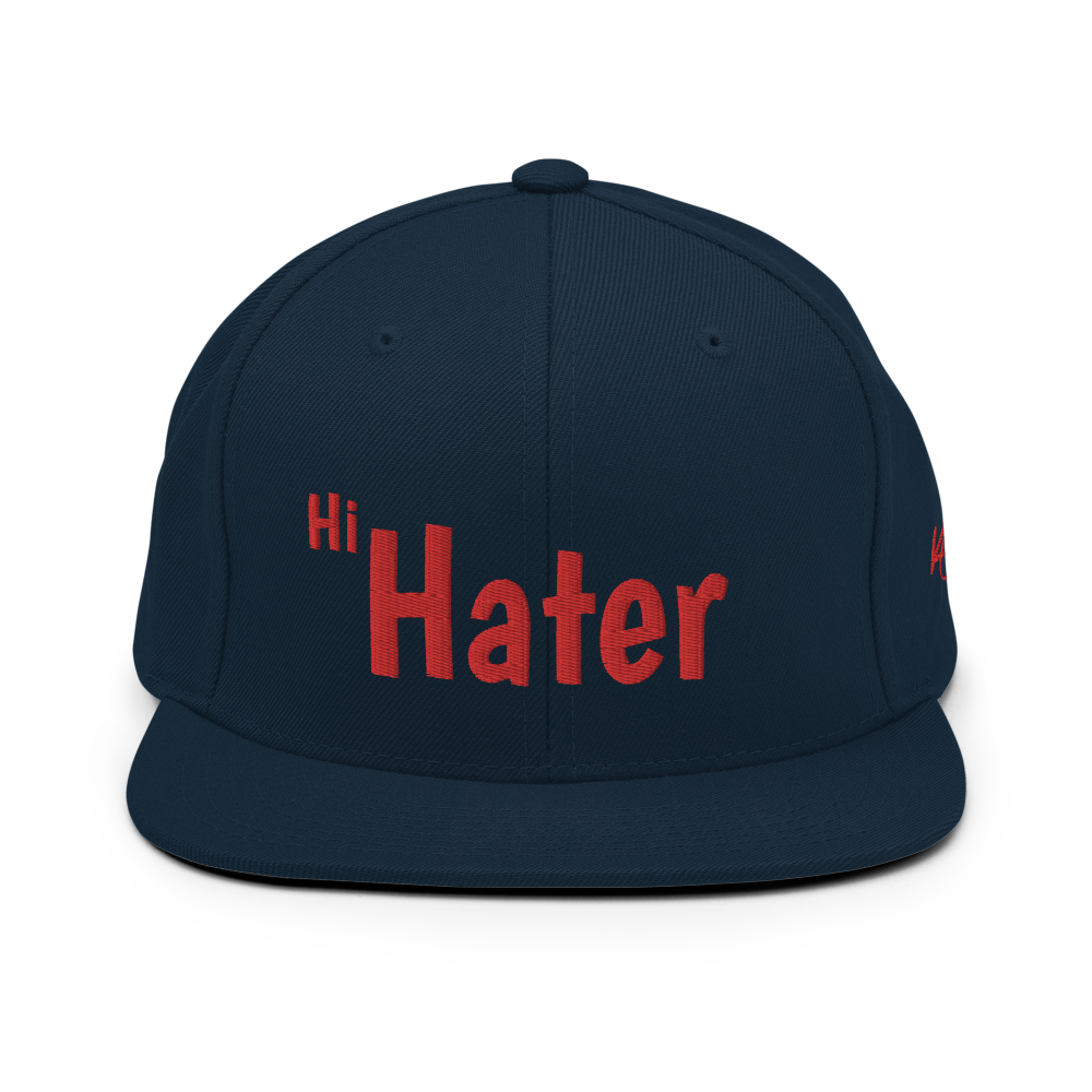 (New) Hi Hater - Red Embroidered Snapback