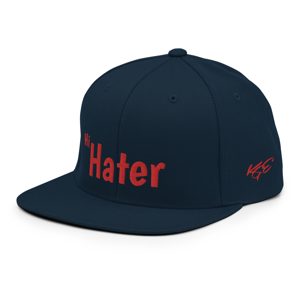 (New) Hi Hater - Red Embroidered Snapback