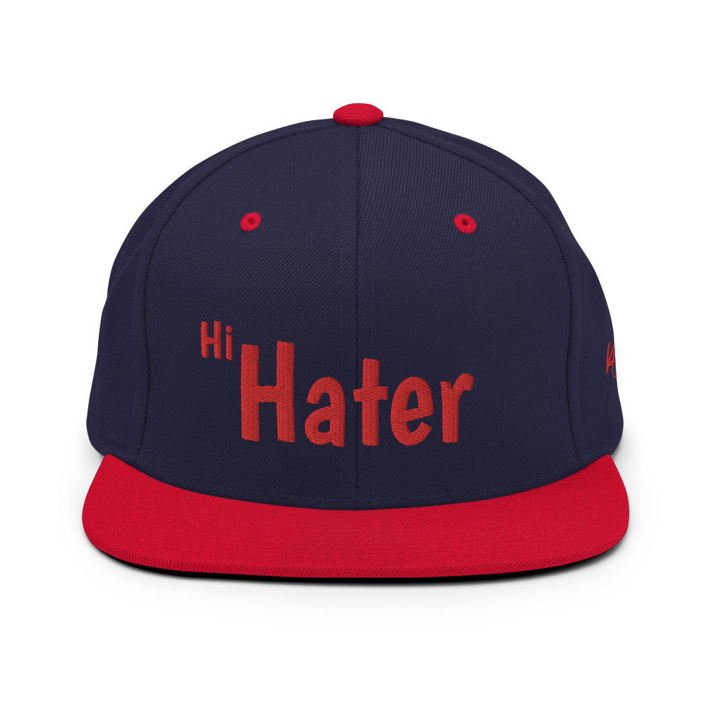 (New) Hi Hater - Red Embroidered Snapback