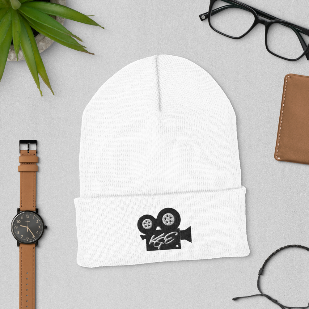 (NEW) KGE BK Movie Camera Cuffed Beanie