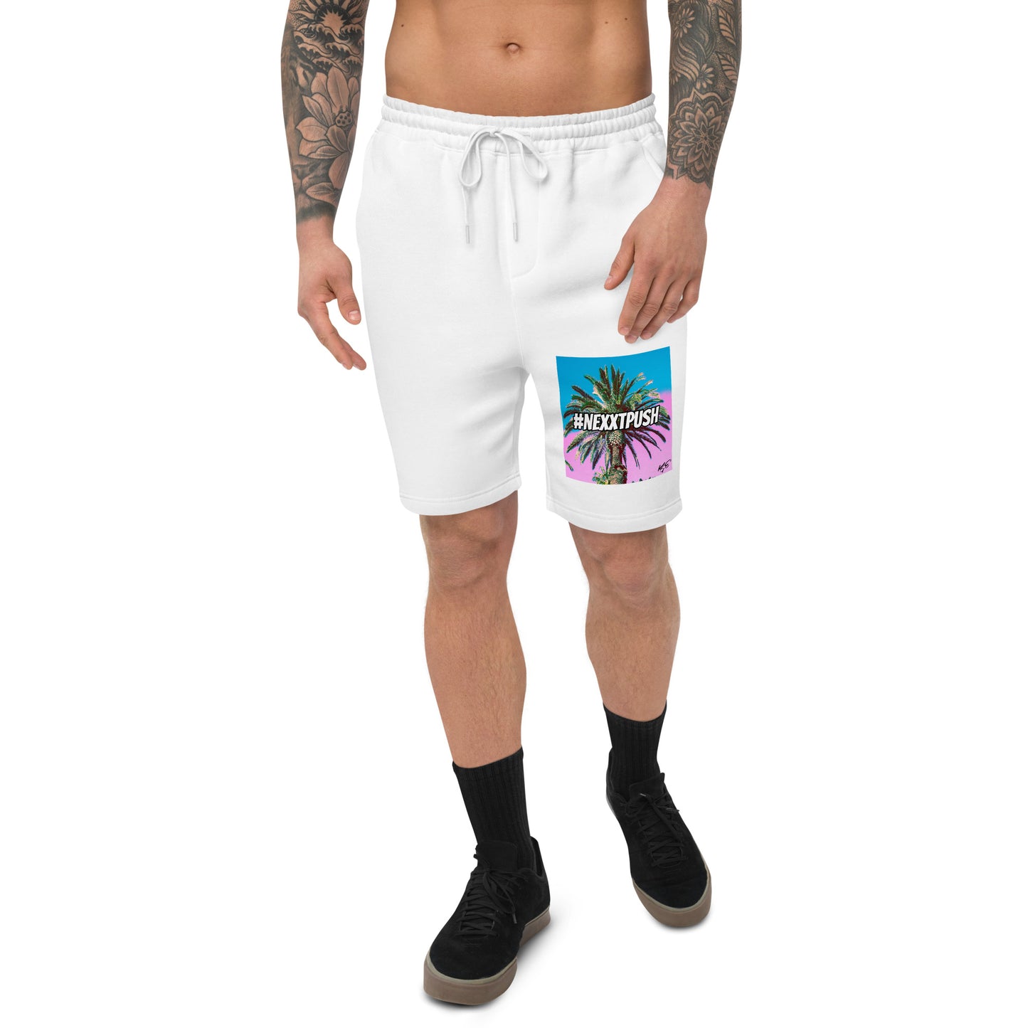 #Nexxtpush Palm Paradise Men's fleece shorts