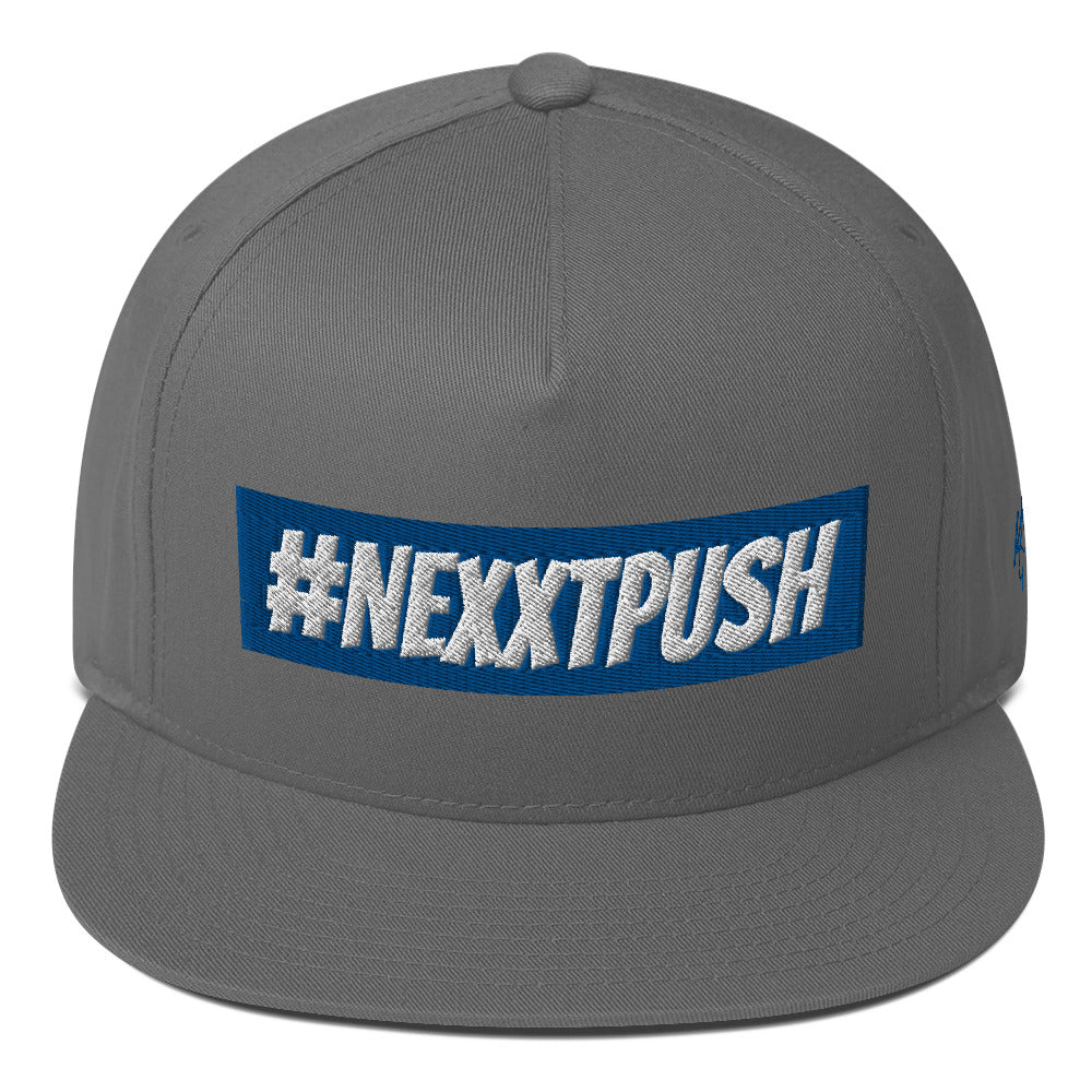 #Nexxtpush Blue bar Flat Bill Snapback
