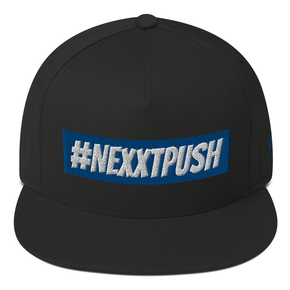 #Nexxtpush Blue bar Flat Bill Snapback