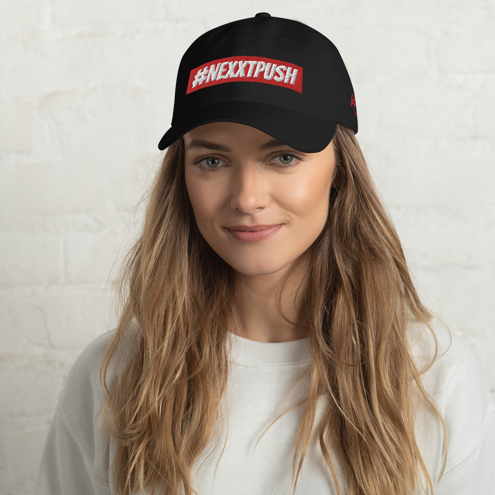 Nexxtpush Red Bar Dad hat