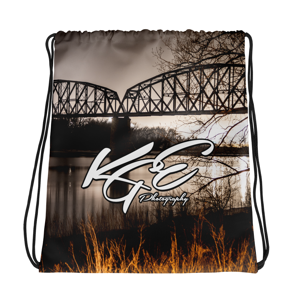 KGE Photography Bis-Man North Dakota Drawstring bag