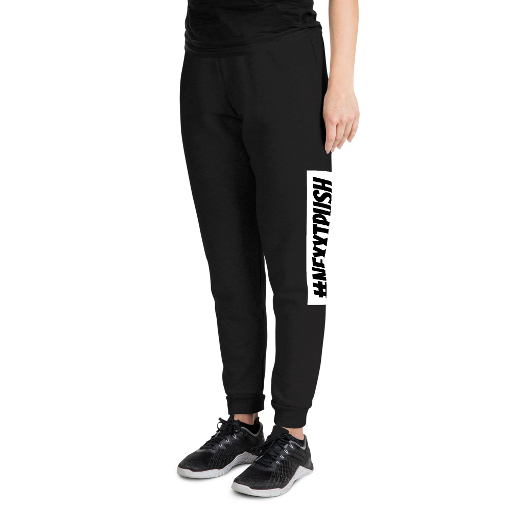 Joggers - #Nexxtpush White Bar Printed