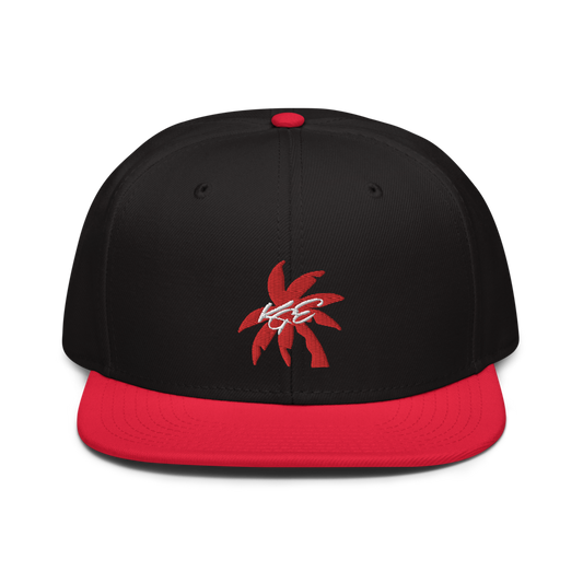 (new) Red KGE Palm Paradise Otto Snapback Hat
