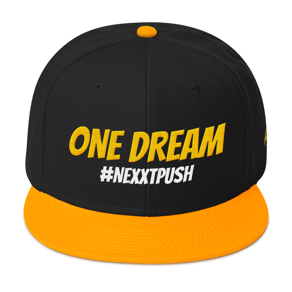 One Dream Gold #Nexxtpush Snapback Hat