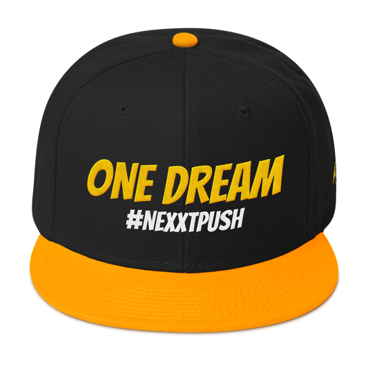 One Dream Gold #Nexxtpush Snapback Hat