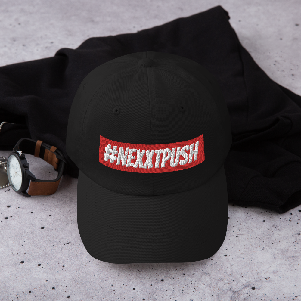 Nexxtpush Red Bar Dad hat