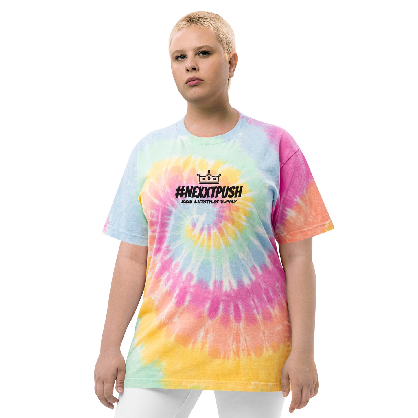 #Nexxtpush | Shaka Wear large embroidery Classic Oversized tie-dye t-shirt