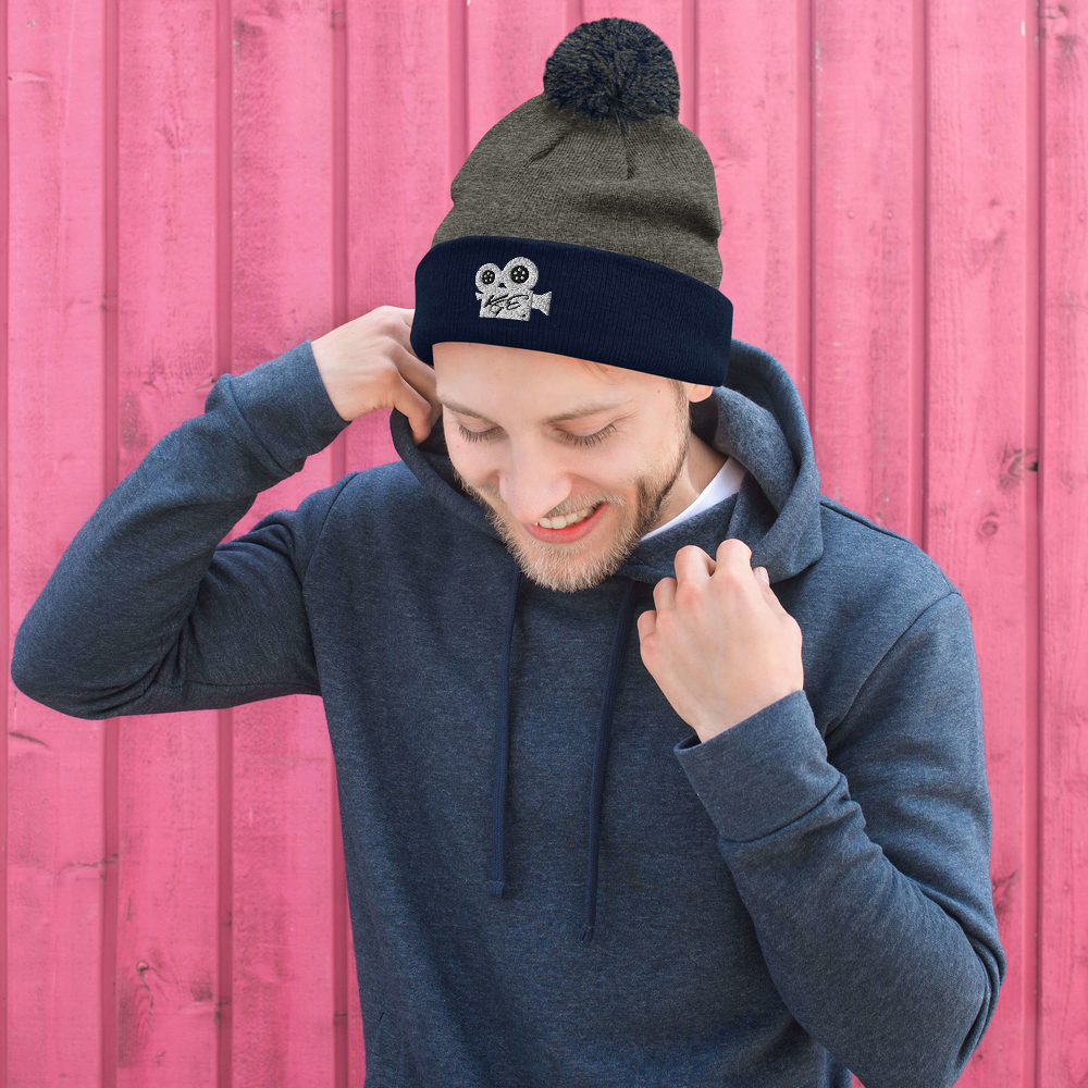 (NEW) KGE WT Movie Camera Pom-Pom Beanie