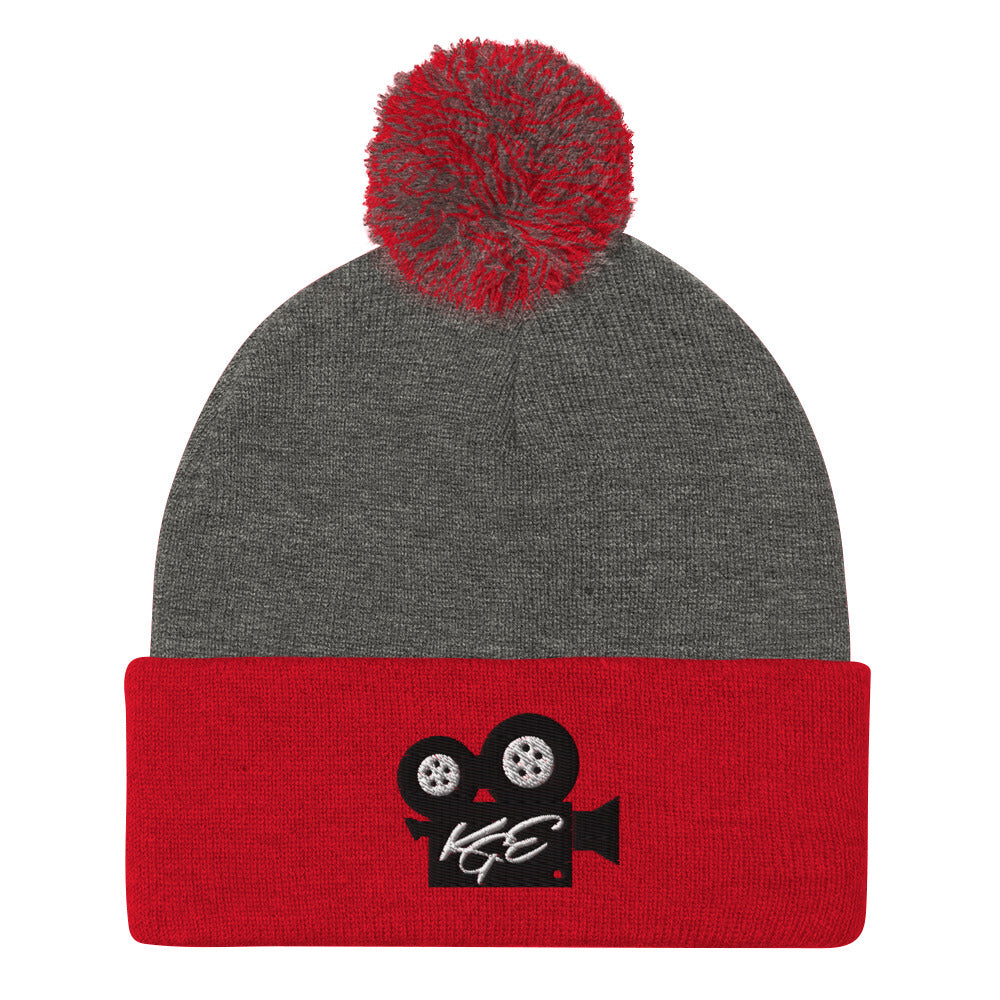 (NEW) KGE BK Movie Camera Pom-Pom Beanie