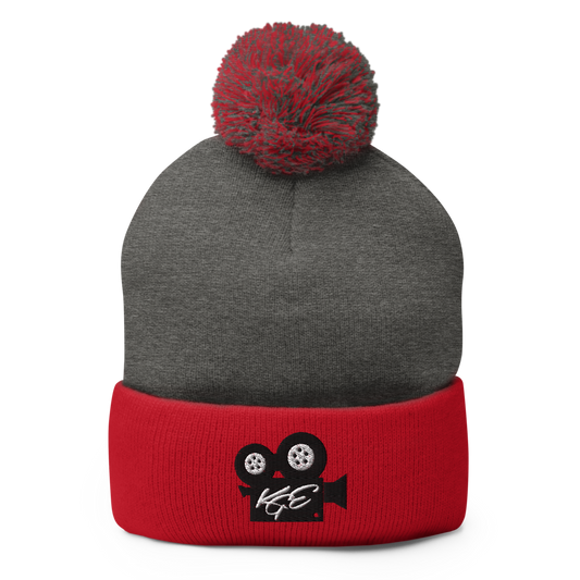 (NEW) KGE BK Movie Camera Pom-Pom Beanie