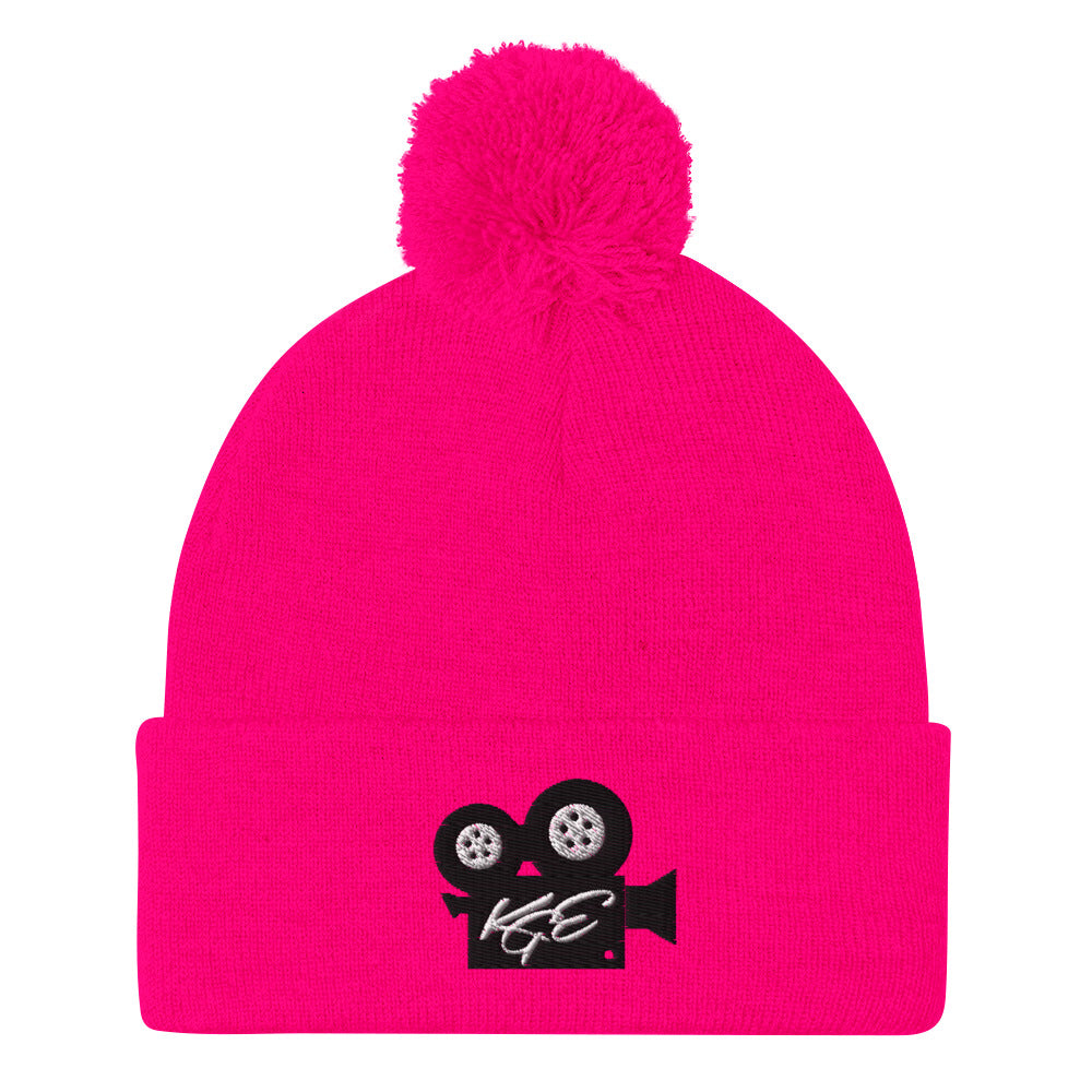(NEW) KGE BK Movie Camera Pom-Pom Beanie