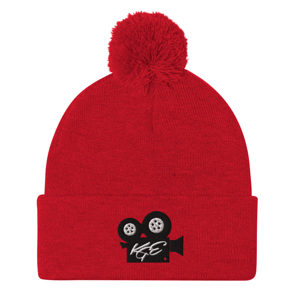 (NEW) KGE BK Movie Camera Pom-Pom Beanie