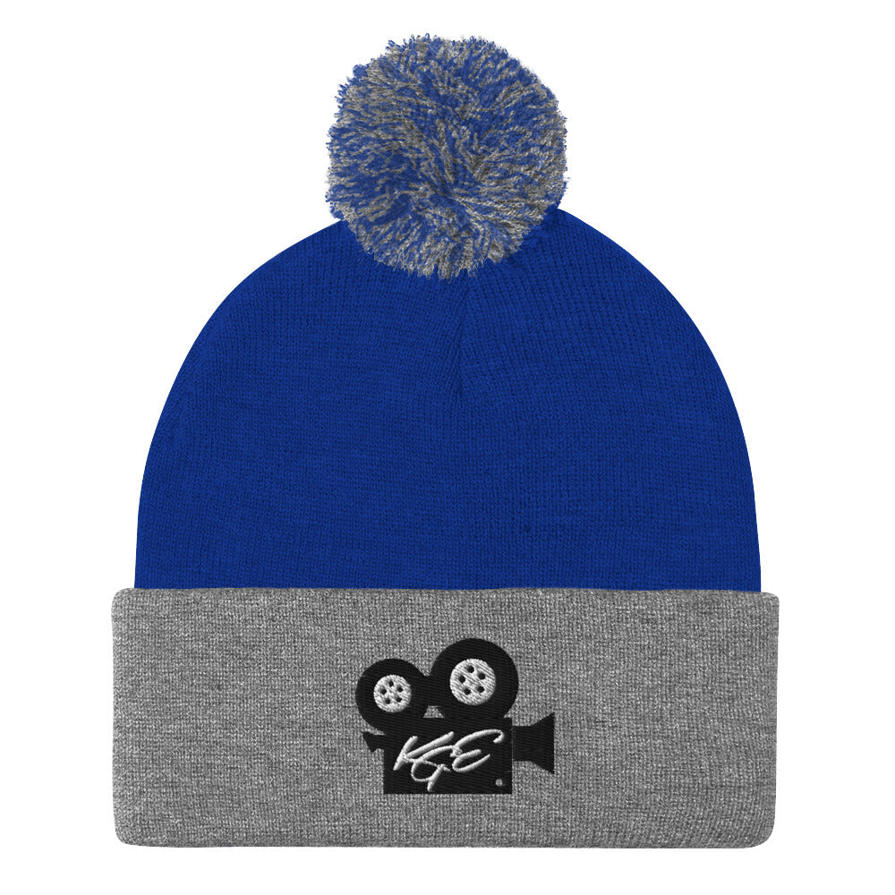 (NEW) KGE BK Movie Camera Pom-Pom Beanie