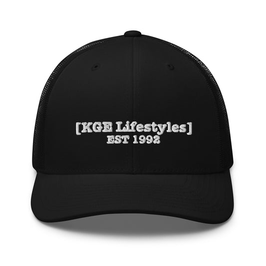 White KGE Lifestyles Retro - Low Profile Trucker Cap