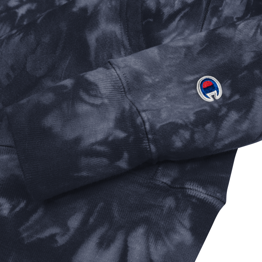 #Nexxtpush Premium Champion Blue tie-dye hoodie