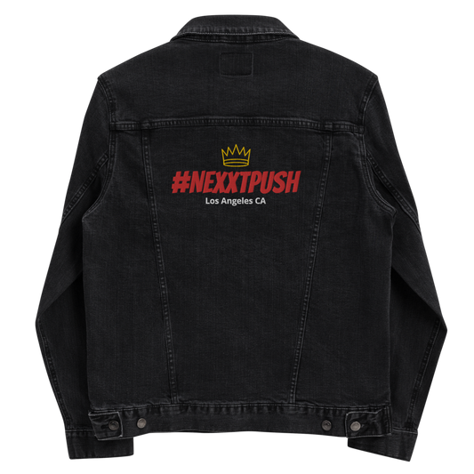 (New) #Nexxtpush Royalty Embroidery denim jacket