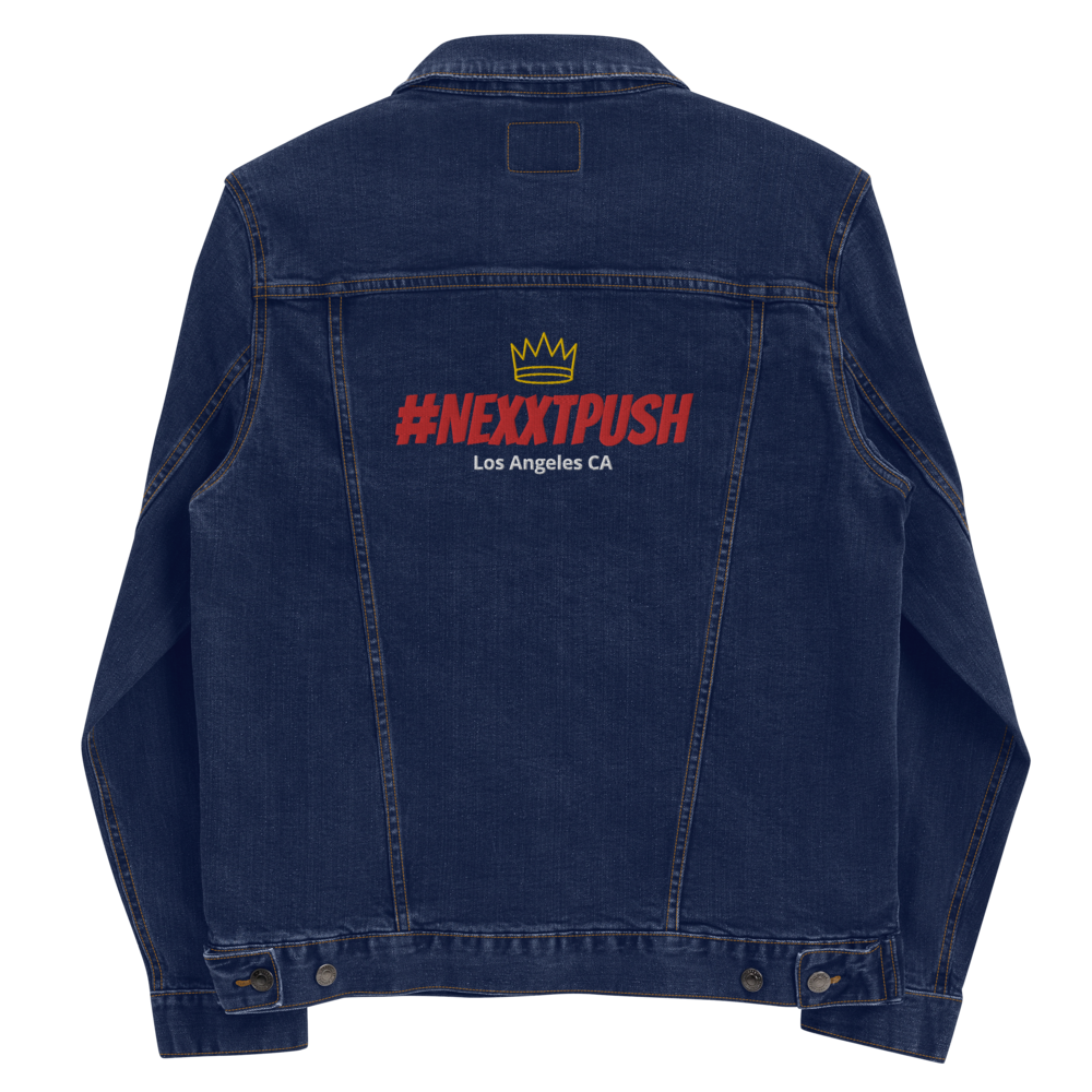 (New) #Nexxtpush Royalty Embroidery denim jacket