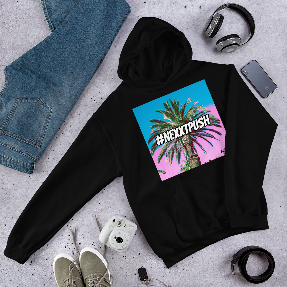 #Nexxtpush Cotton Candy Palm Tree Original Unisex Hoodie