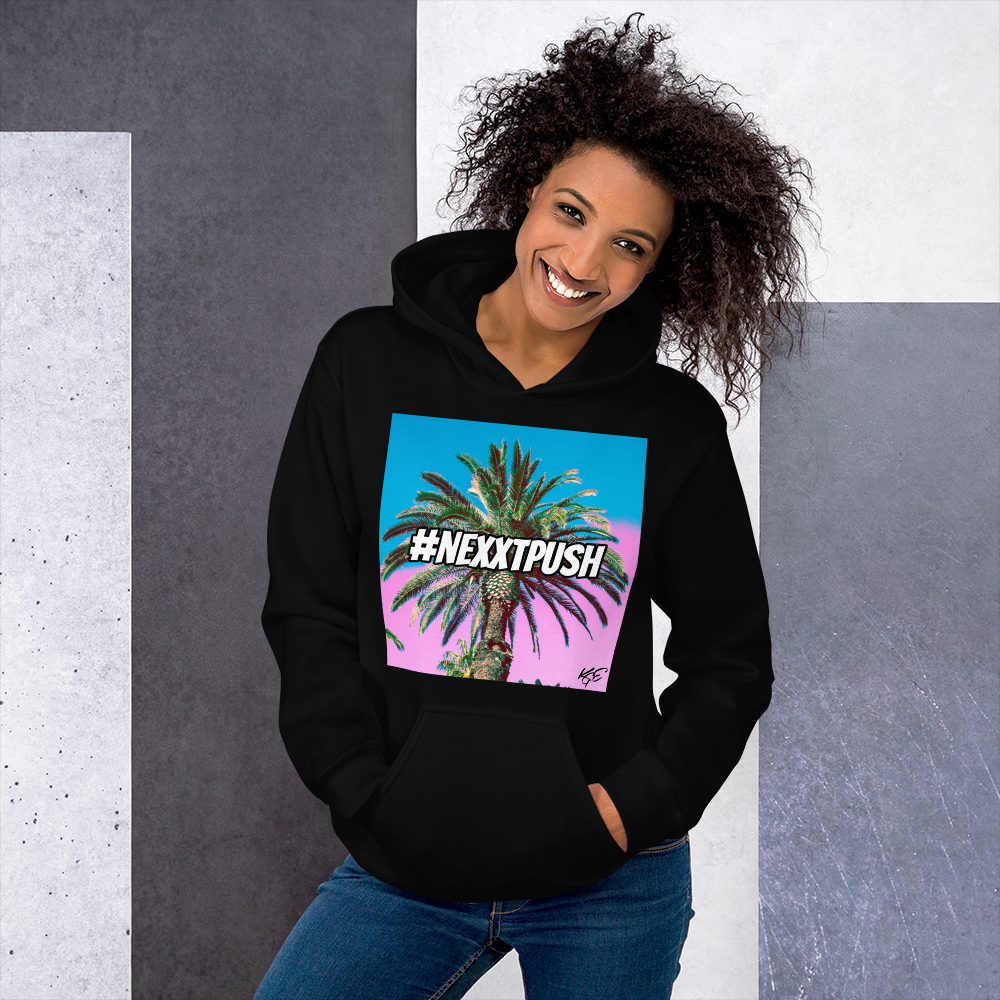 #Nexxtpush Cotton Candy Palm Tree Original Unisex Hoodie