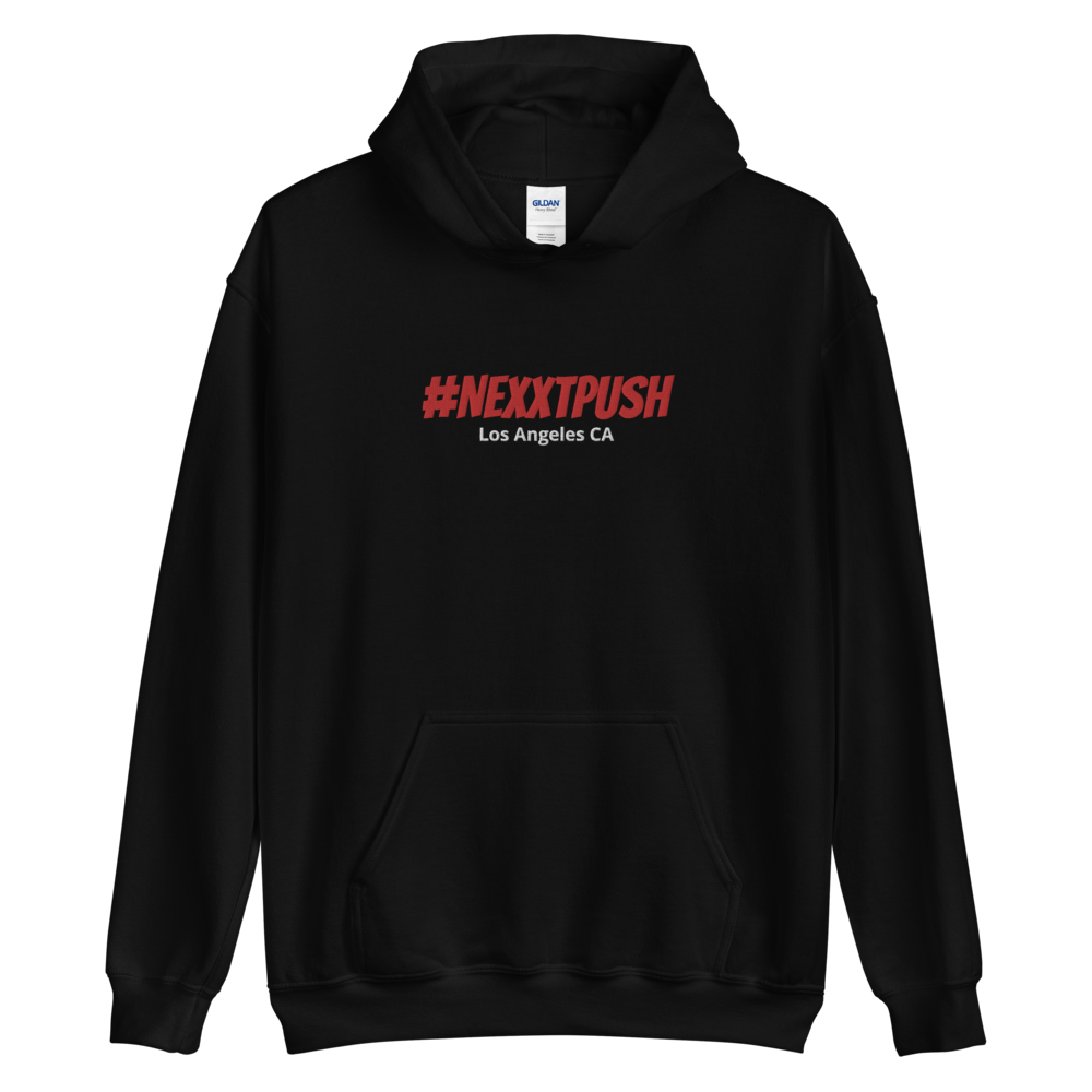 (BIG SIZE) #Nexxtpush Red Letters Embroidered - Original Hoodie